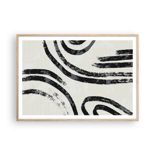 Plakát v rámu světlý dub - Napůl zastavený - 100x70 cm