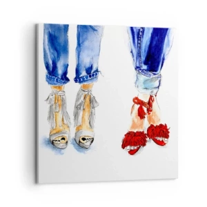 Obraz na plátně - Možná bychom šli na procházku? - 50x50 cm