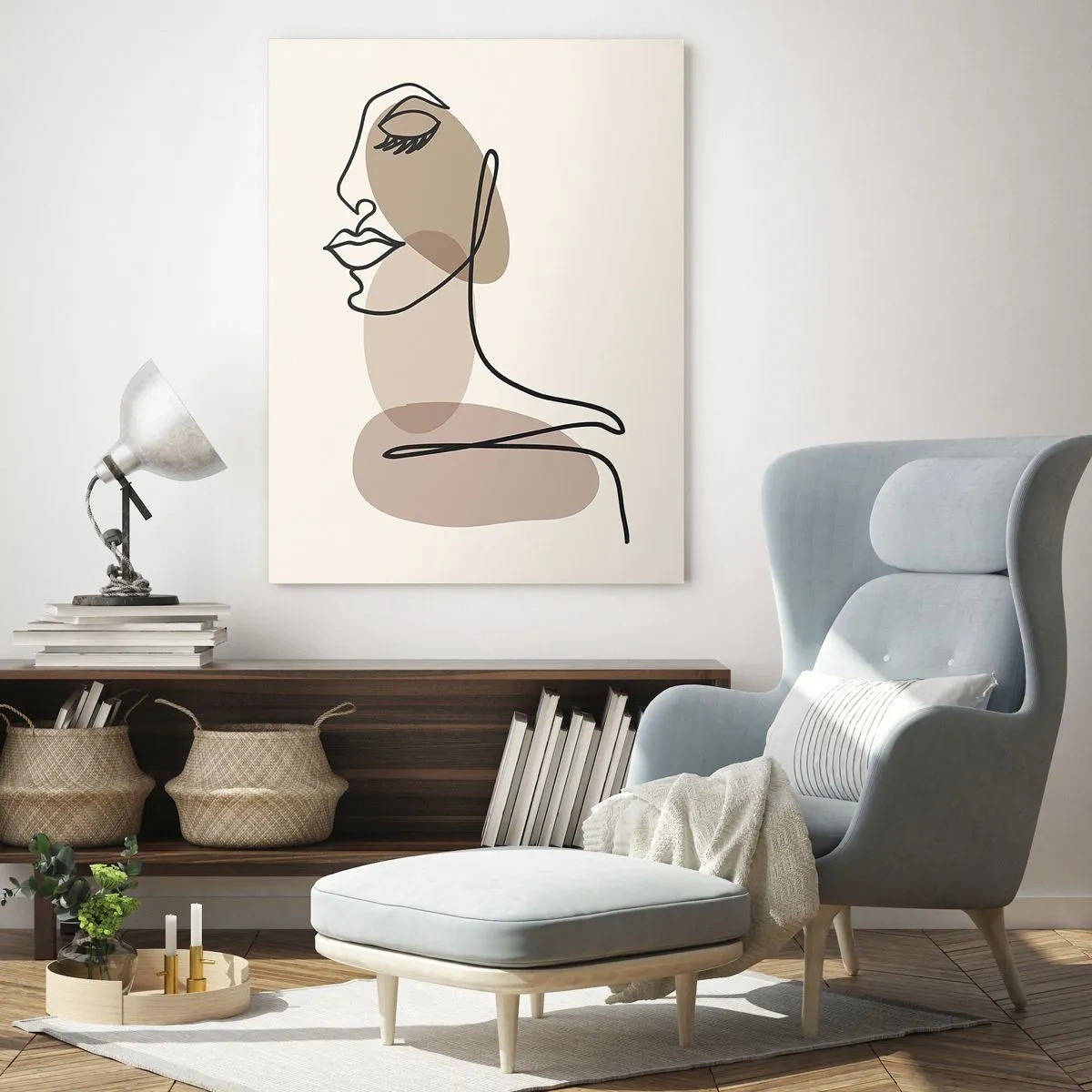 Obraz na skle - Určitá linie krásy - 50x70 cm
