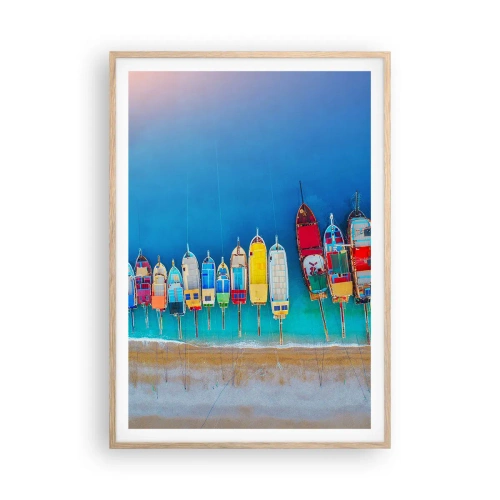 Plakát v rámu světlý dub - Z ptačí perspektivy - 70x100 cm