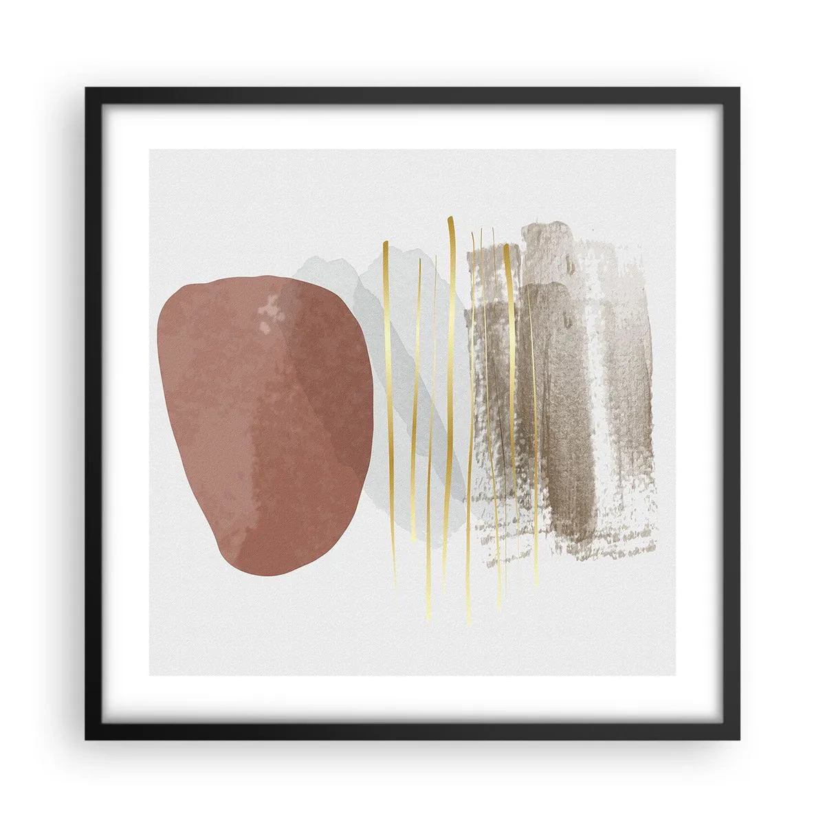 Plakát v černém rámu - Abstraktní kolonáda - 50x50 cm