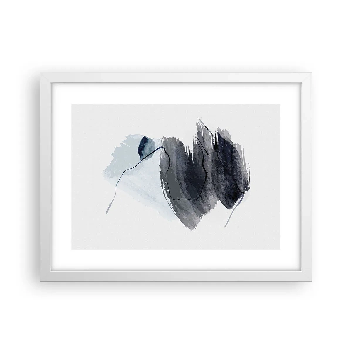 Plakát v bílém rámu - Intenzita a pohyb - 40x30 cm