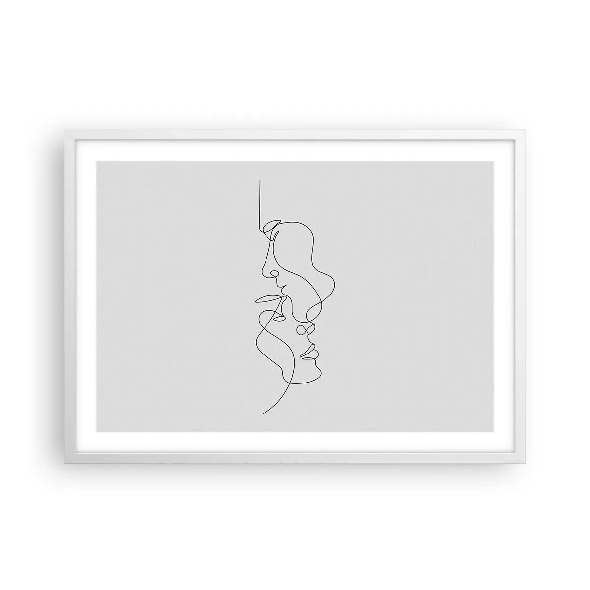 Plakát v bílém rámu - Žár vášnivých tužeb - 70x50 cm