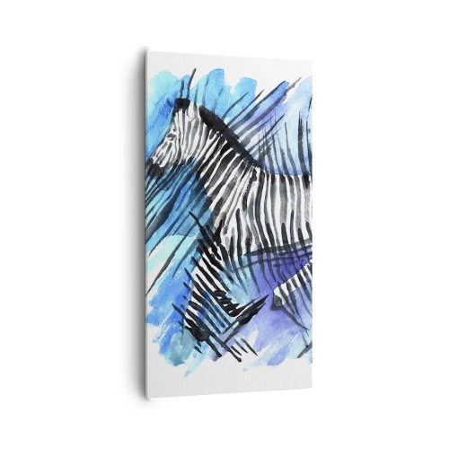 Obraz na plátně - Skrytá v proužcích - 65x120 cm