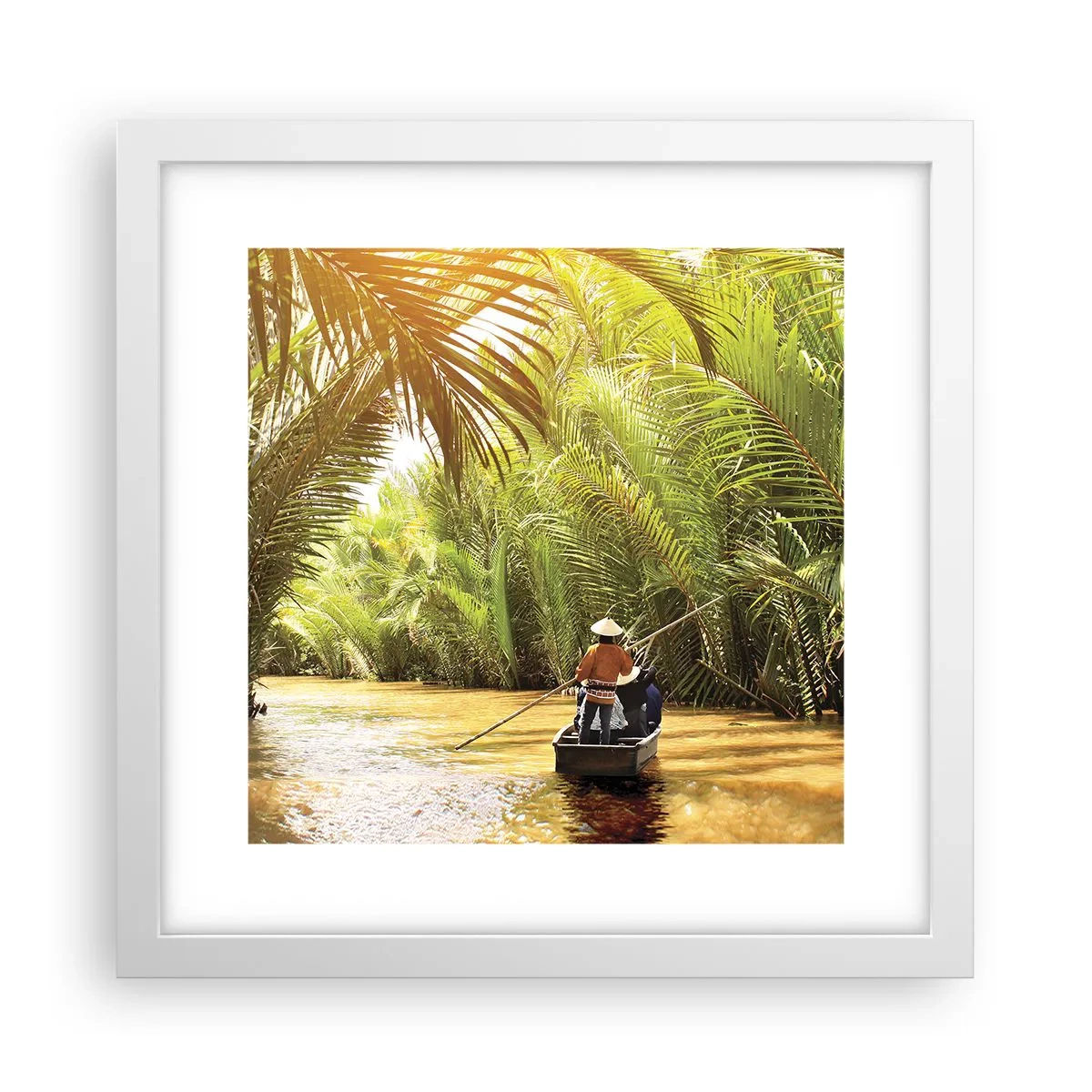 Plakát v bílém rámu - Palmovou souteškou - 30x30 cm