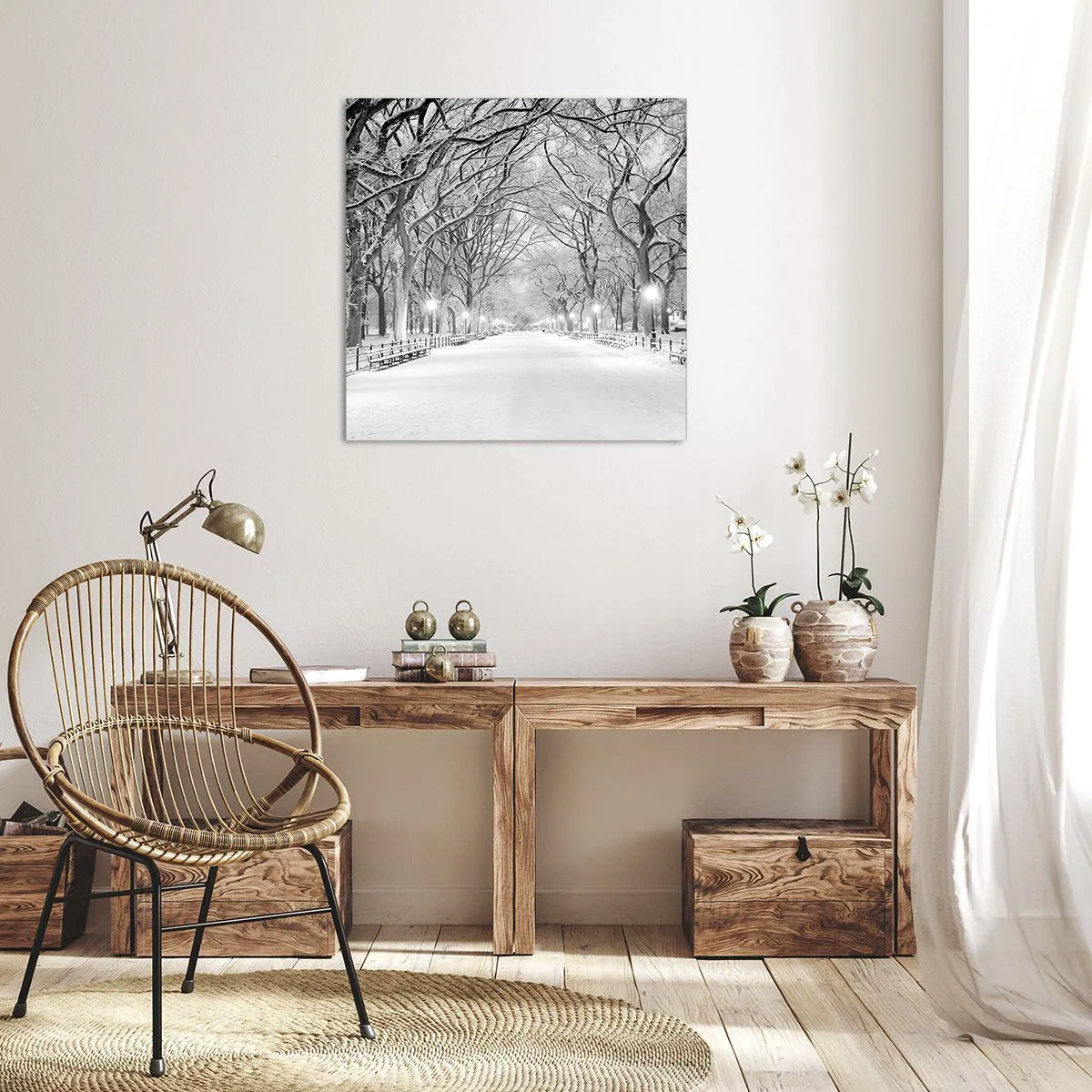 Obraz na plátně - Čtyři roční období – zima - 30x30 cm