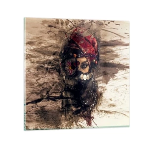 Obraz na skle - Přinejmenším znepokojující - 70x70 cm