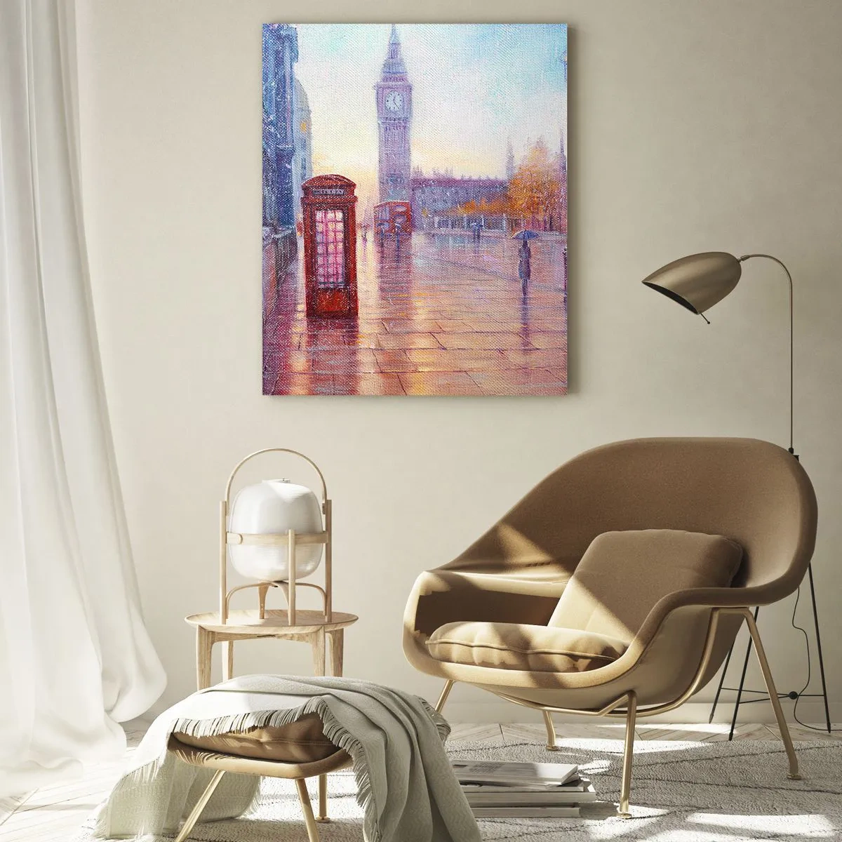 Obraz na skle - Londýnský podzimní den - 50x70 cm