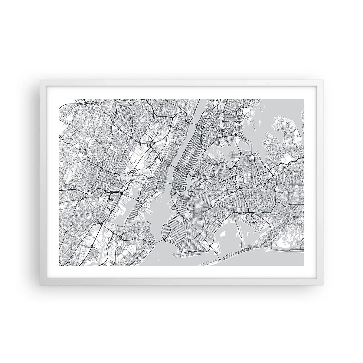 Plakát v bílém rámu - Anatomie metropole - 70x50 cm