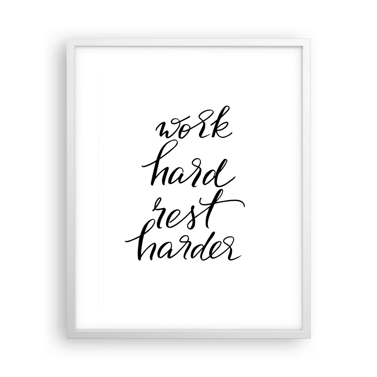 Plakát v bílém rámu - Životní rovnováha - 40x50 cm