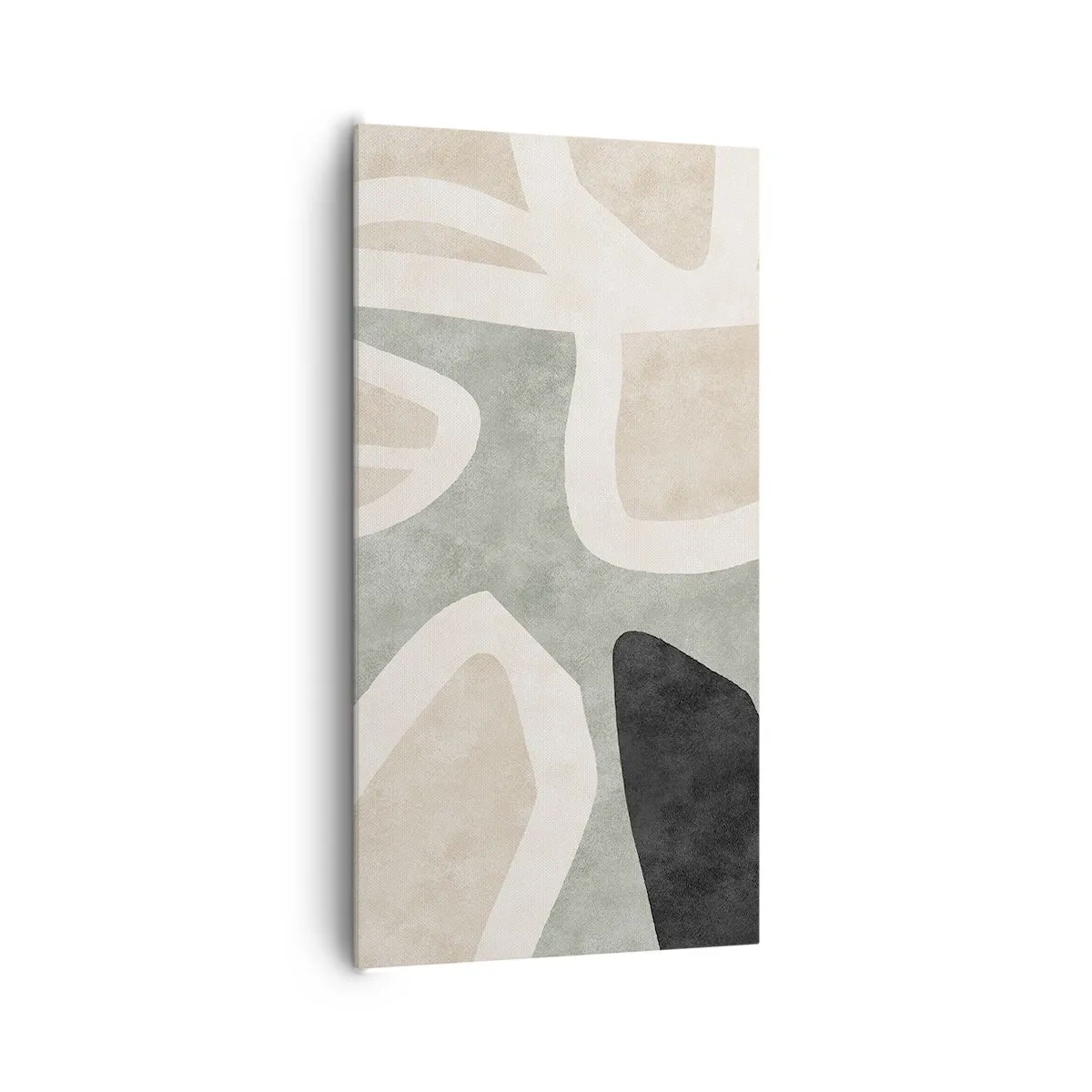 Obraz na plátně - Kompozice s černým motivem - 65x120 cm