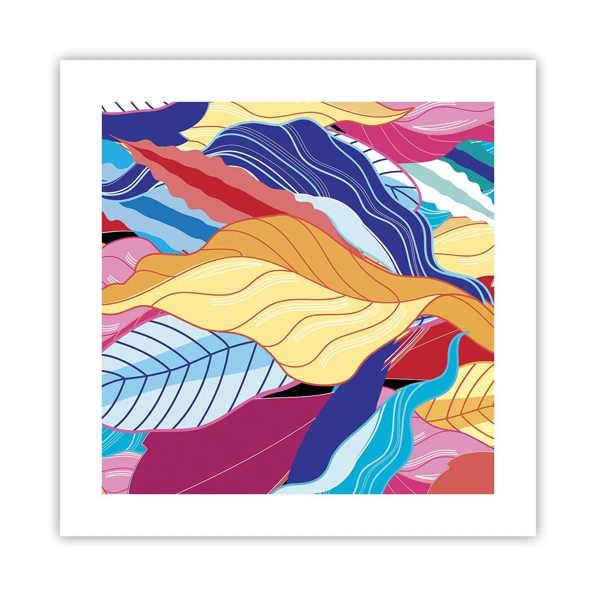 Plakát - Barevný nepořádek - 40x40 cm