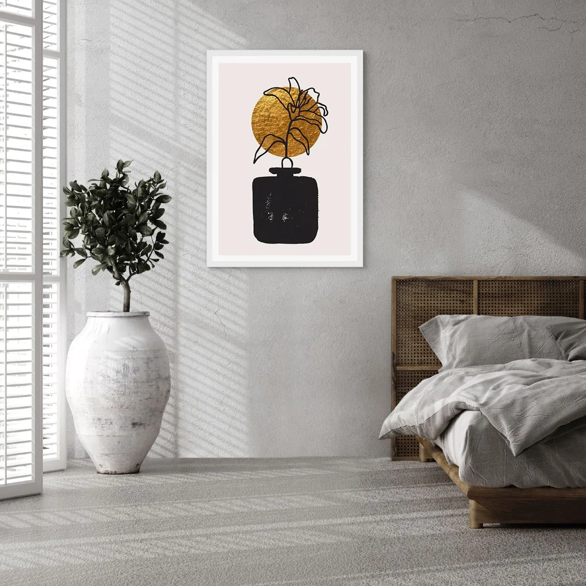 Plakát v bílém rámu - Krása, která má cenu zlata - 40x50 cm