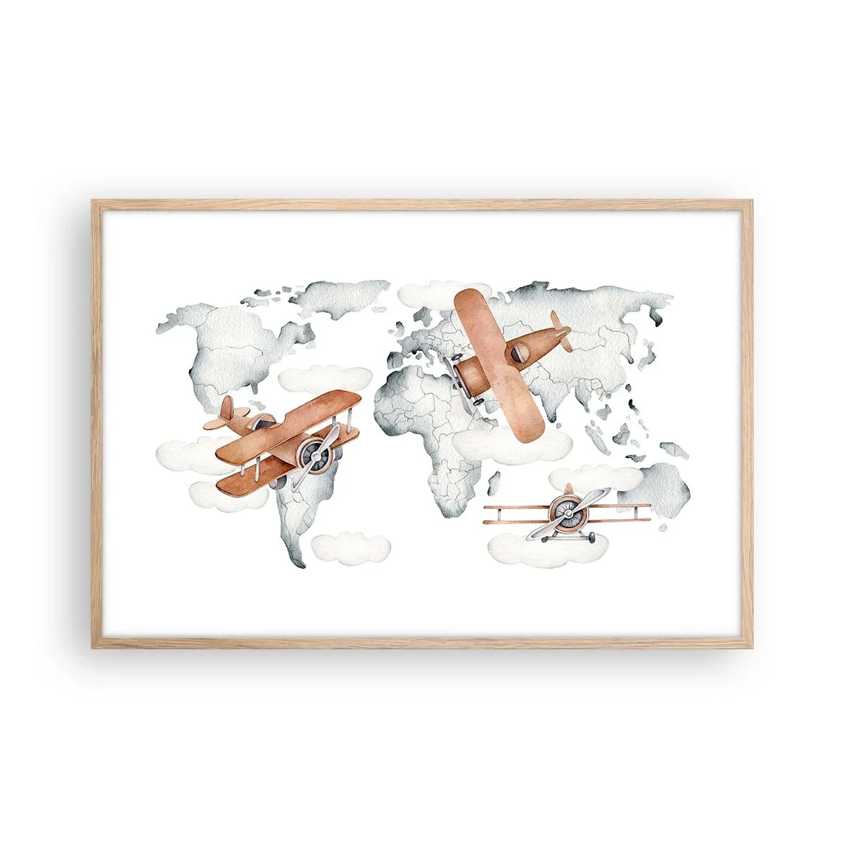 Plakát v rámu světlý dub - V průkopnickém duchu - 91x61 cm