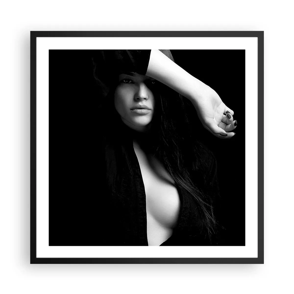 Plakát v černém rámu - Škola svádění - 60x60 cm