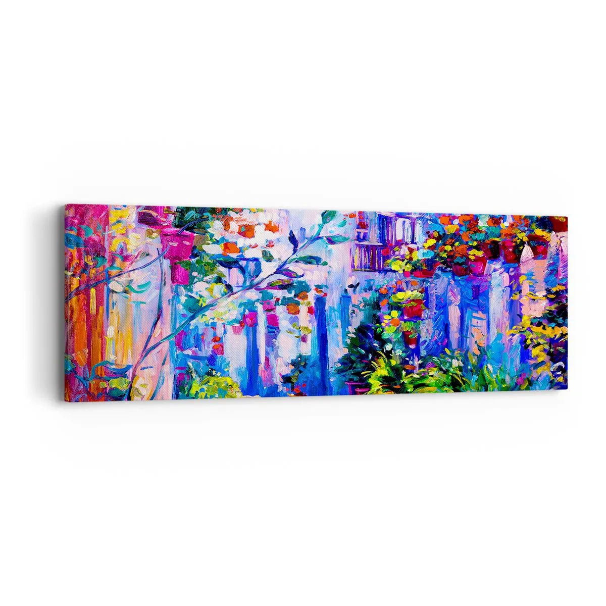 Obraz na plátně - Imprese - italská ulička - 90x30 cm