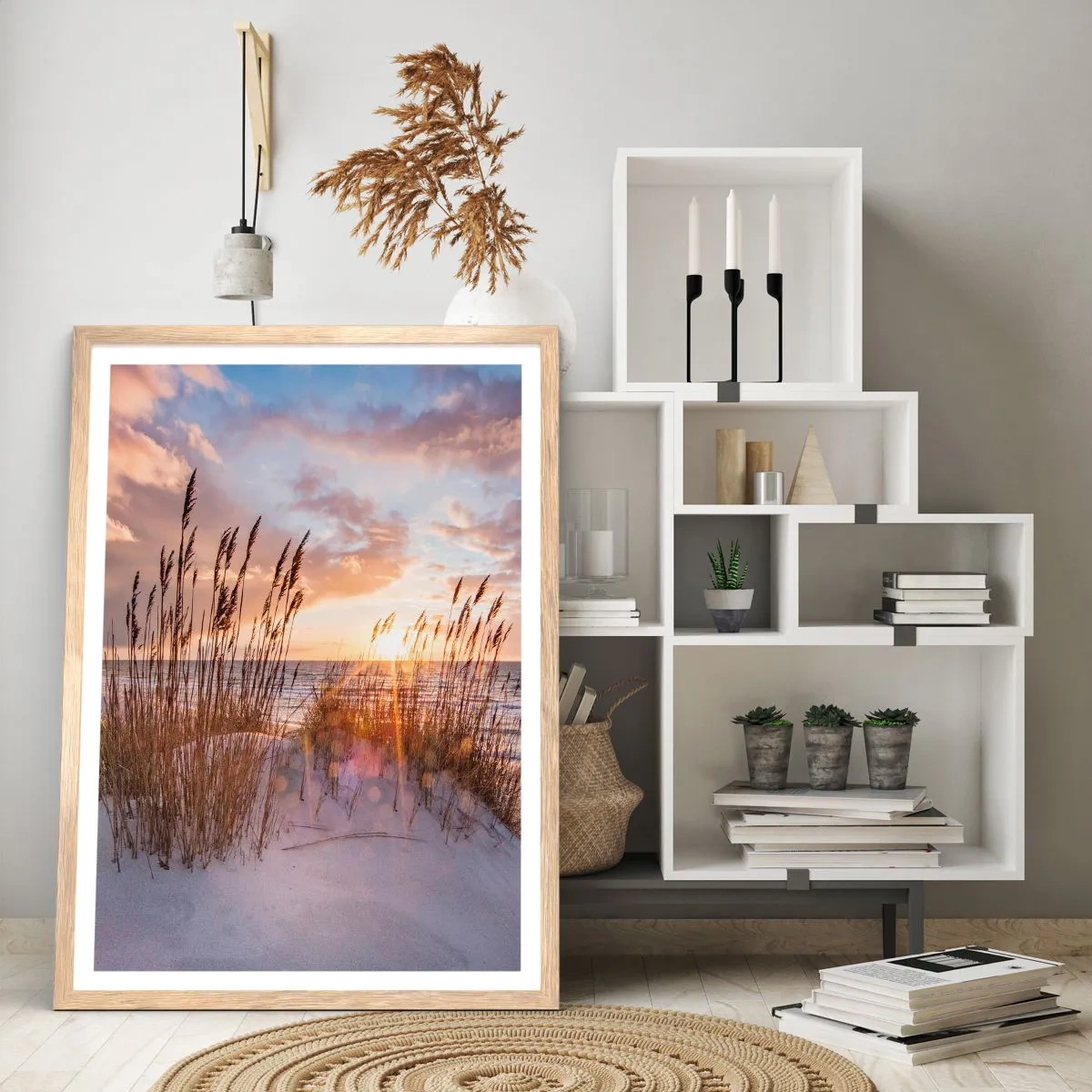 Plakát v rámu světlý dub - Rozloučení se sluncem a větrem - 70x100 cm