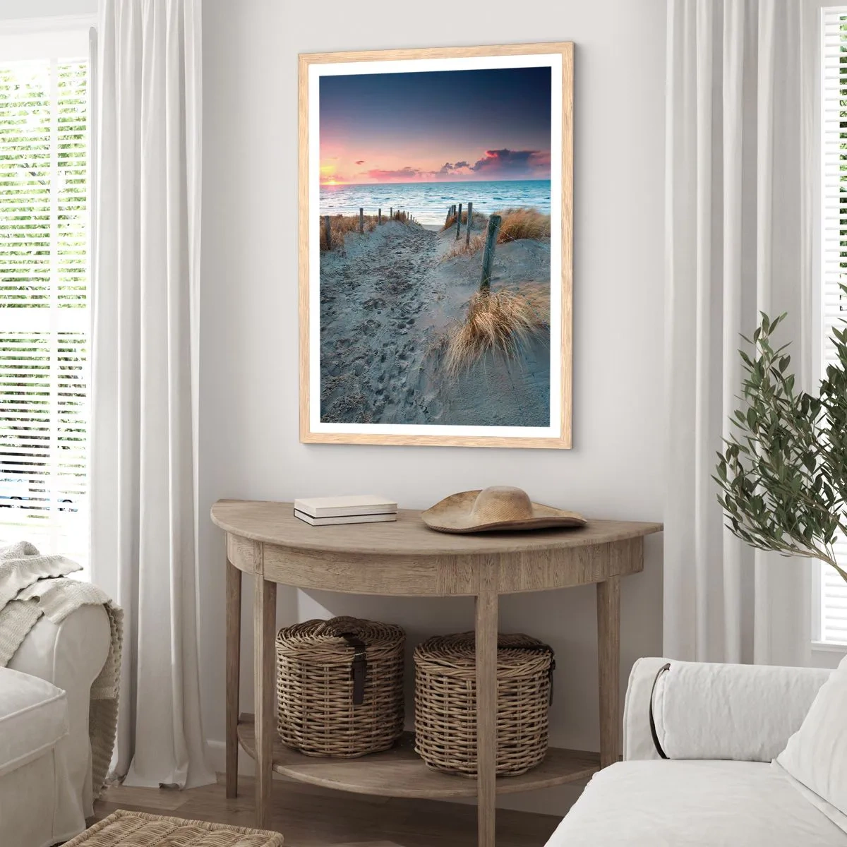 Plakát v rámu světlý dub - Za trochu lásky šel bych světa kraj… - 70x100 cm