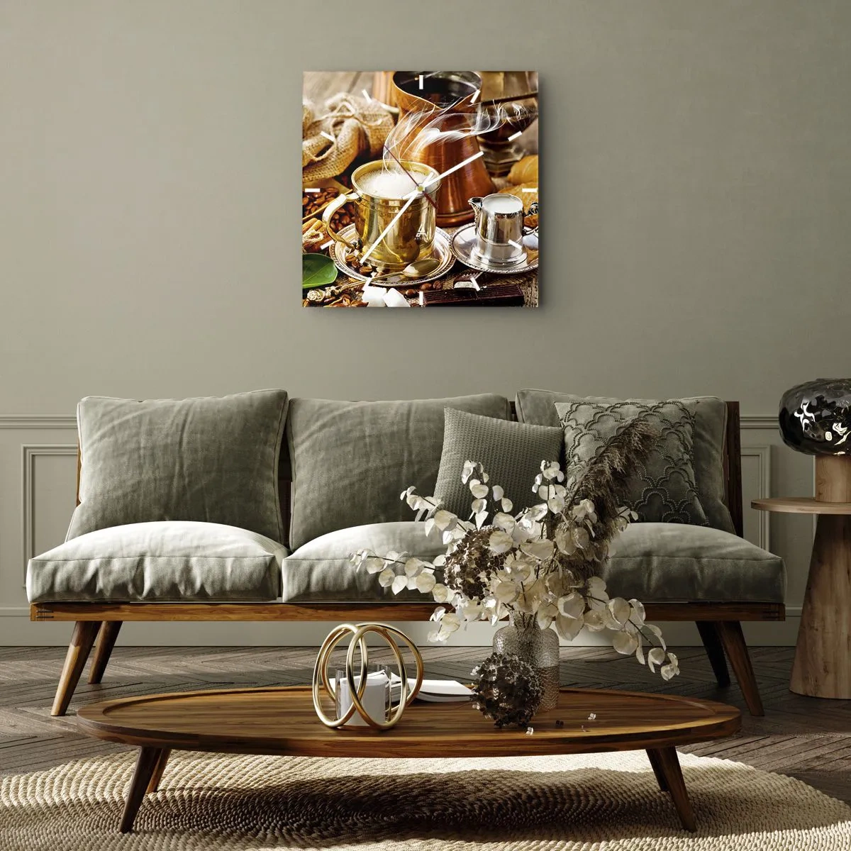 Nástěnné hodiny - Hezký den! - 40x40 cm