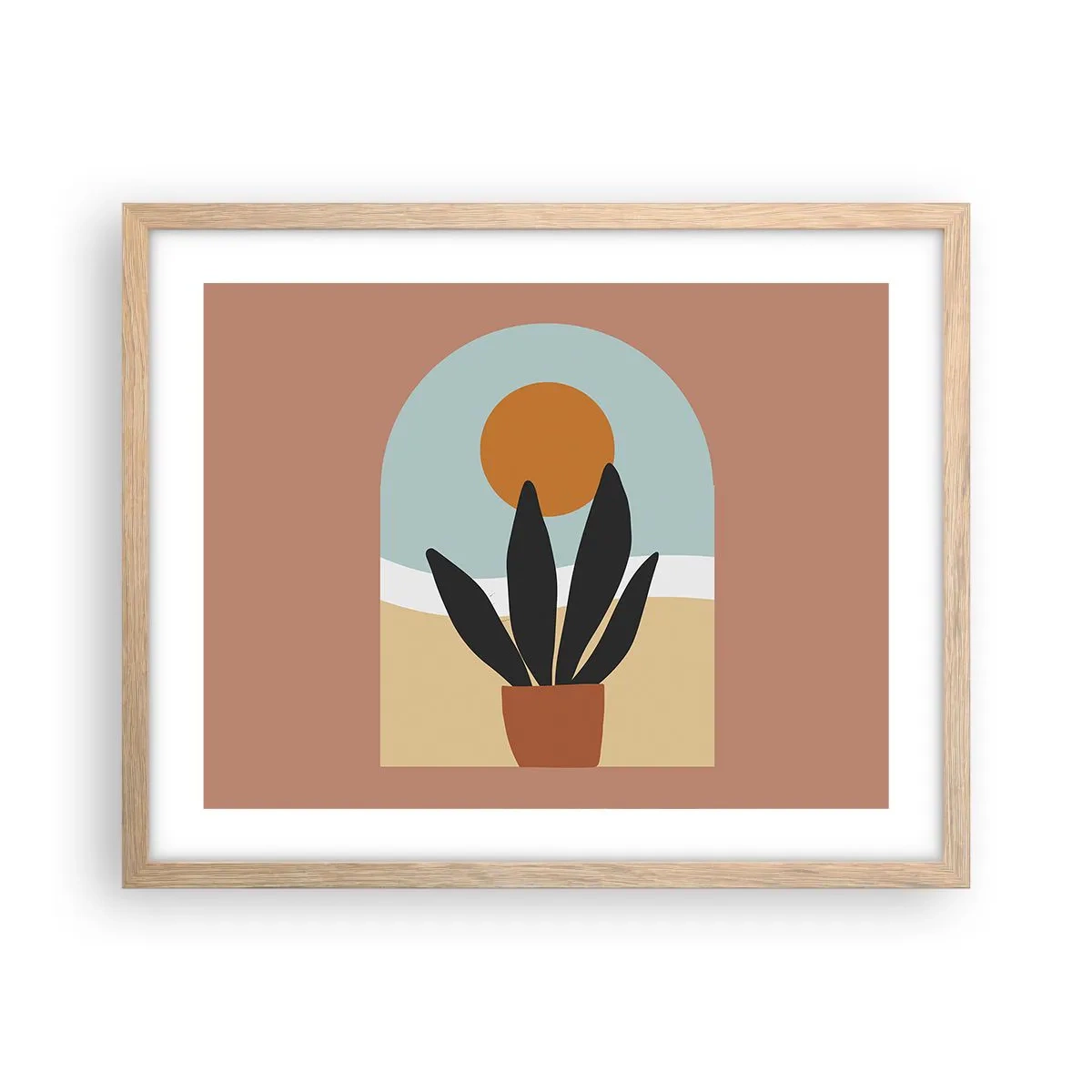 Plakát v rámu světlý dub - Malé radosti - 50x40 cm