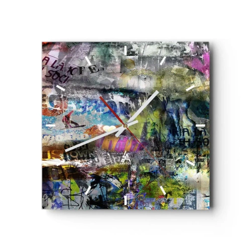 Nástěnné hodiny - Koláž vzpomínek - 40x40 cm