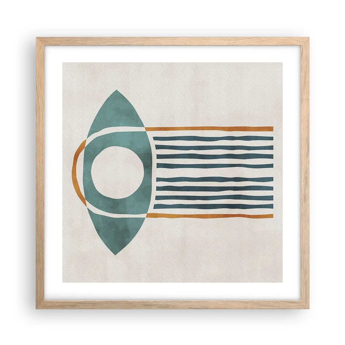 Plakát v rámu světlý dub - Znaky a rituály - 50x50 cm