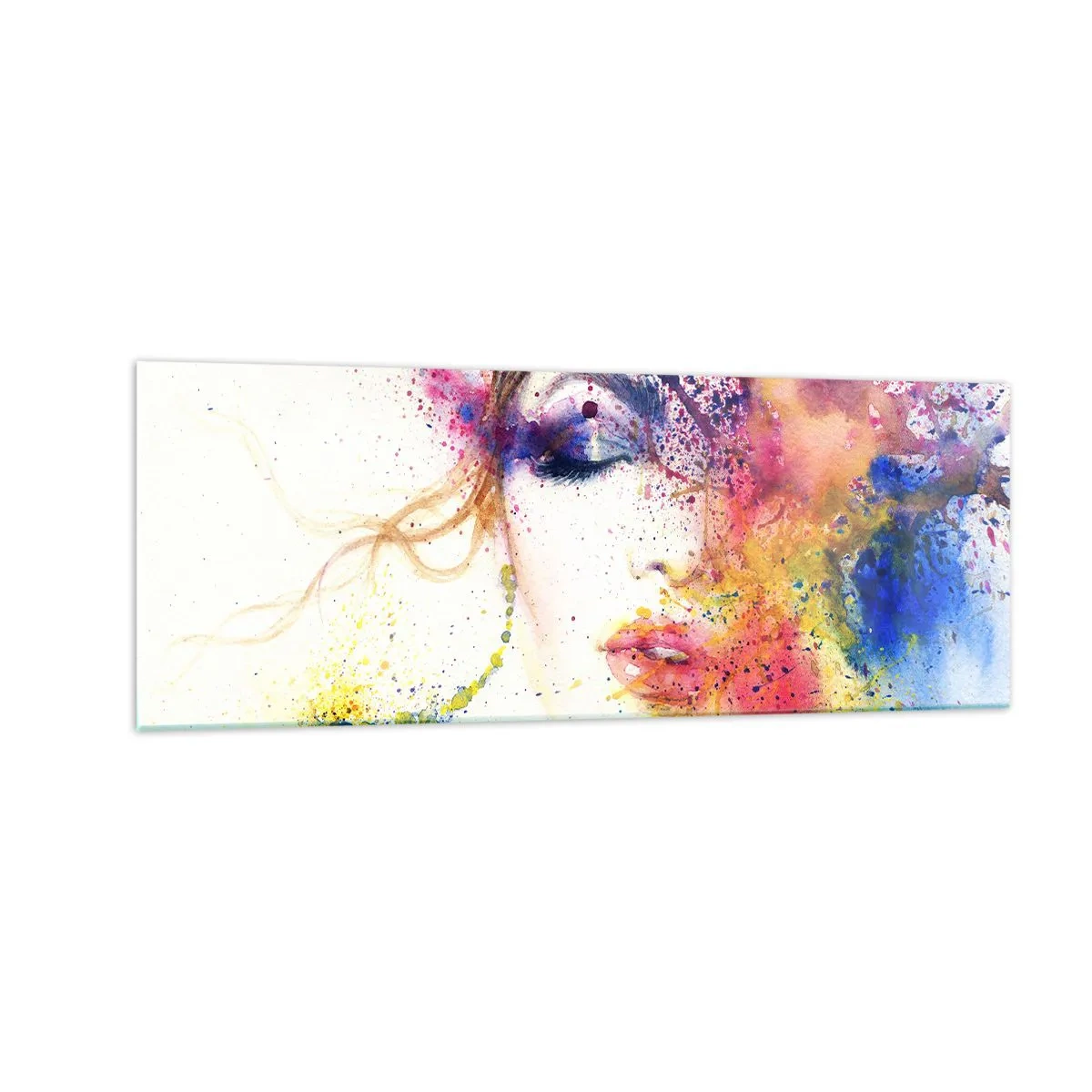 Obraz na skle - Duhová závrať - 140x50 cm