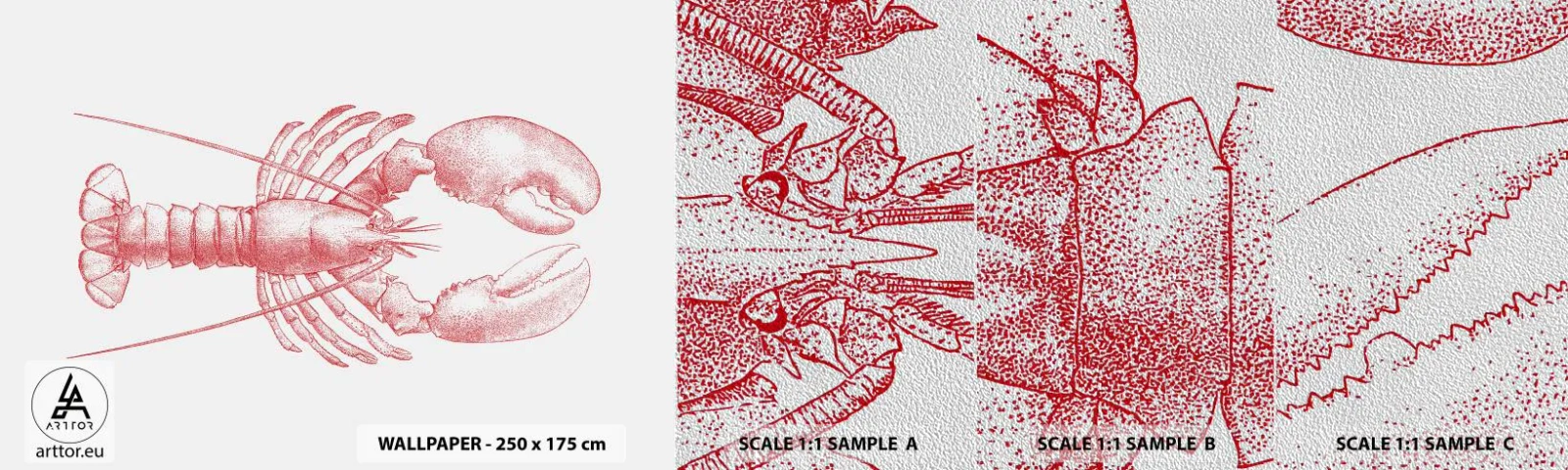 Vzor Fototapety Premium Sand - Humr hodný Homéra - Humr, Plody moře, Korýši - 100x30 cm