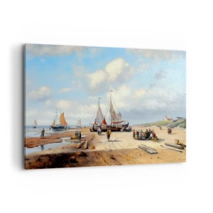 Obraz na plátně - Po úspěšném rybolovu - 100x70 cm