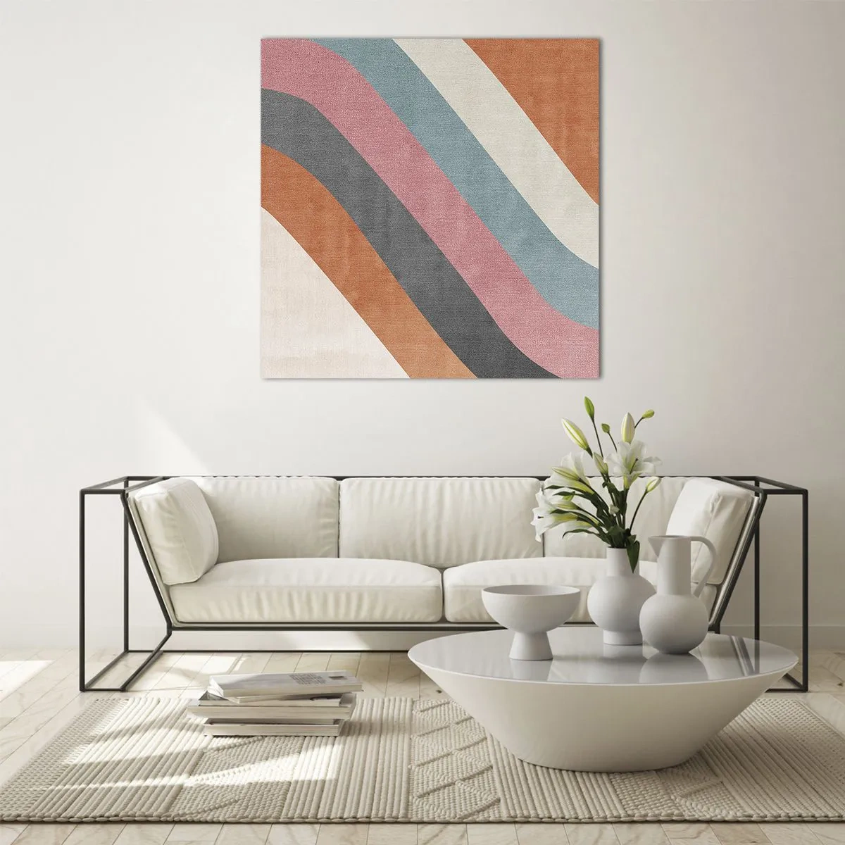 Obraz na skle - Diagonální kompozice – pohyb - 30x30 cm