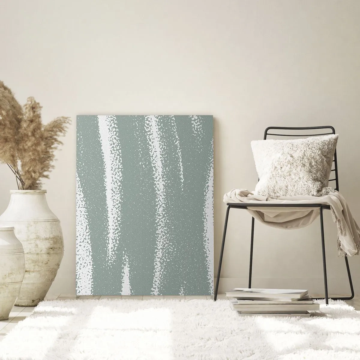 Obraz na skle - Abstrakce v zimním stylu - 50x70 cm