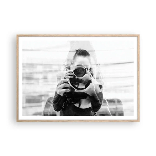 Plakát v rámu světlý dub - Tvůrce a materiál - 100x70 cm