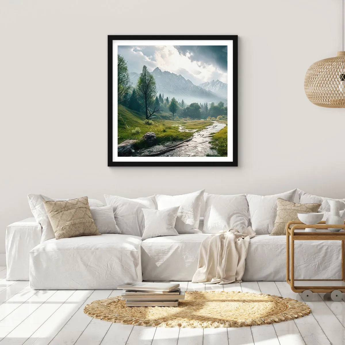 Plakát v černém rámu - Tam a zpět - 40x40 cm