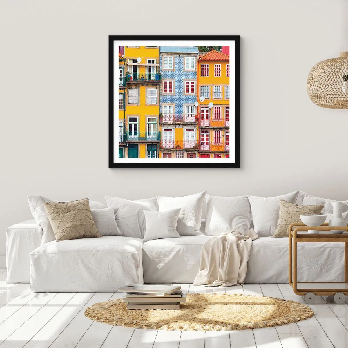 Plakát v černém rámu - Barvy starého města - 30x30 cm