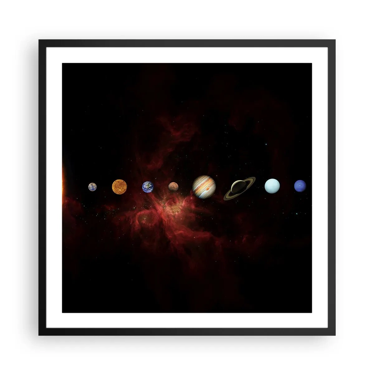 Plakát v černém rámu - Naše čtvrť - 60x60 cm