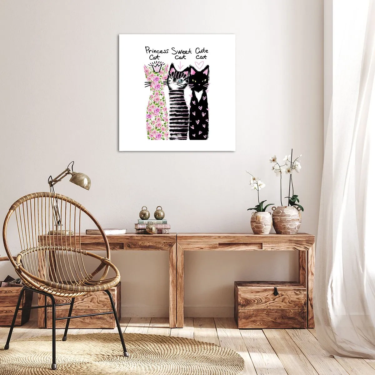 Obraz na plátně - Byly tři kočičky - 40x40 cm