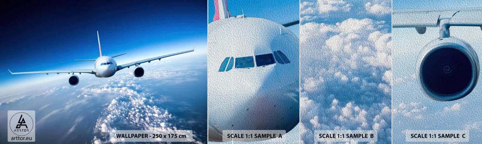 Vzor Fototapety Premium Sand - Letím protože chci - Letadlo, Letadlo, Výlet - 100x30 cm