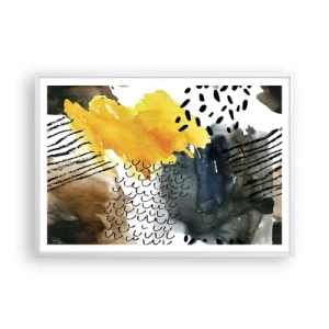 Plakát v bílém rámu - Setkání živlů - 100x70 cm