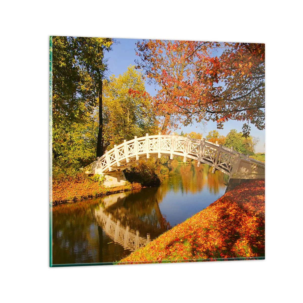 Obraz na skle - Na bílém můstku vzdechů - 40x40 cm