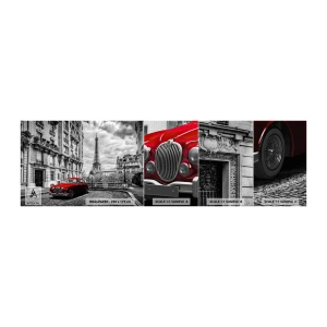 Vzor Fototapety Premium Canvas - Dravec ve městě - Město, Eiffelova věž, Paříž - 100x30 cm