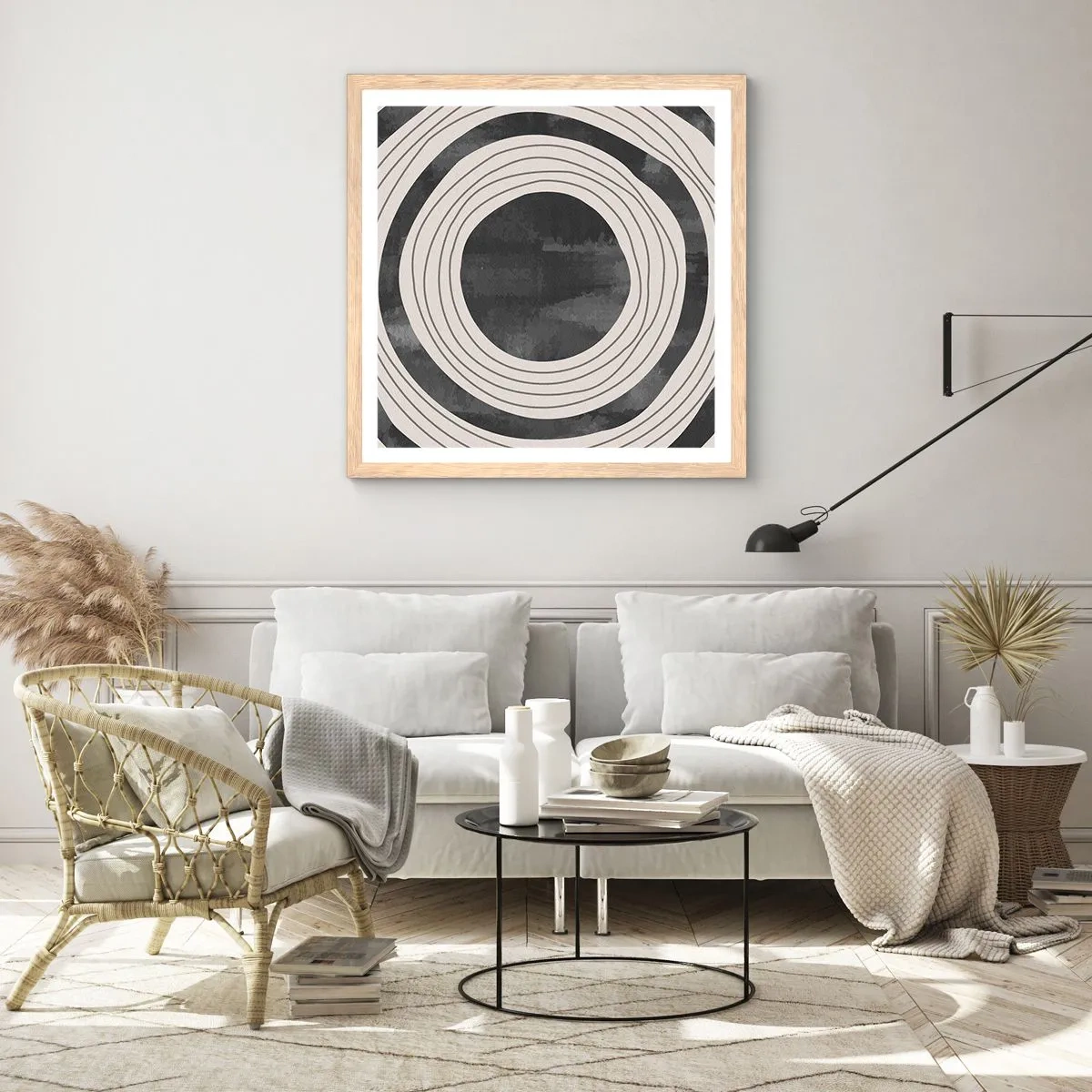 Plakát v rámu světlý dub - Přesný zásah - 60x60 cm