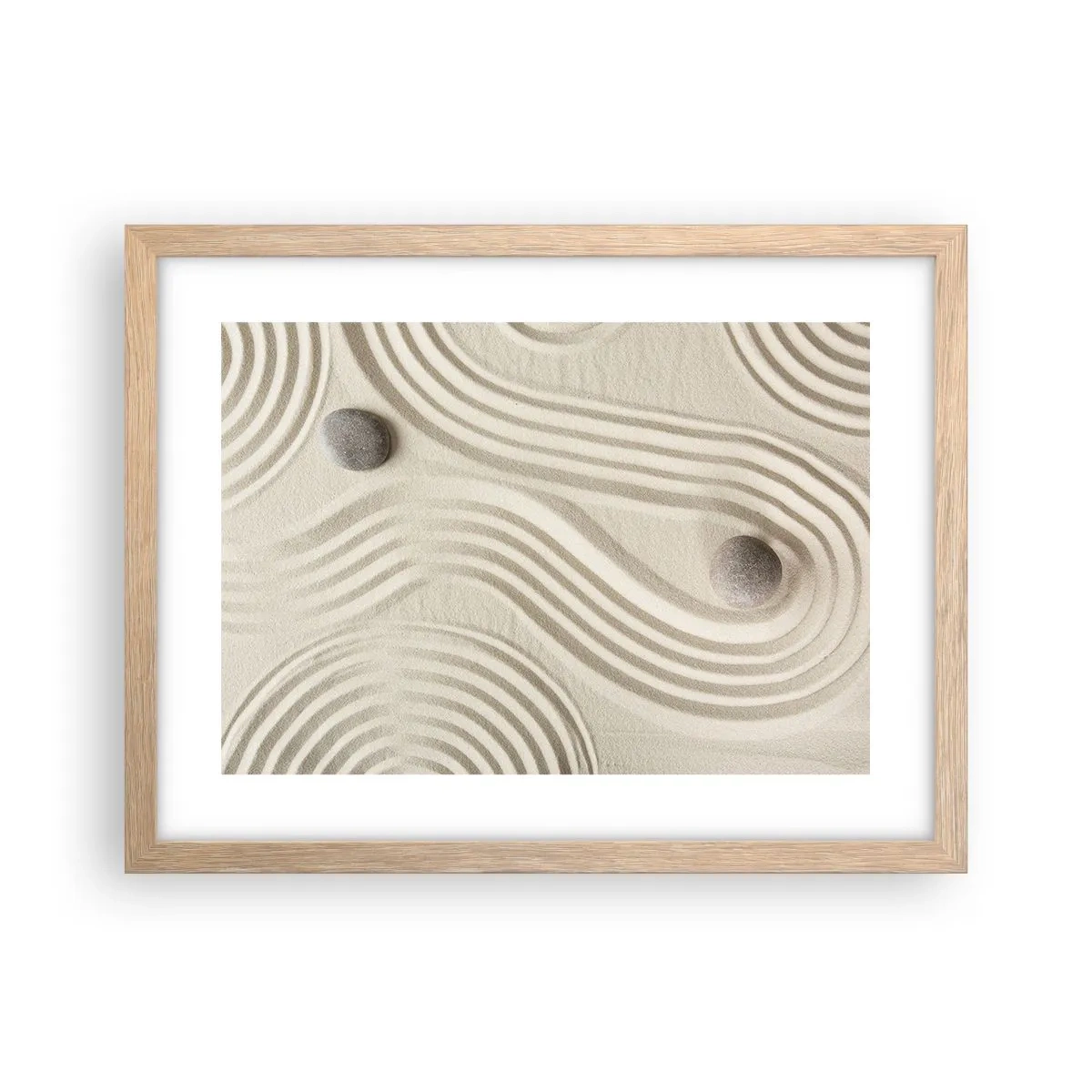 Plakát v rámu světlý dub - Dotek tepla - 40x30 cm