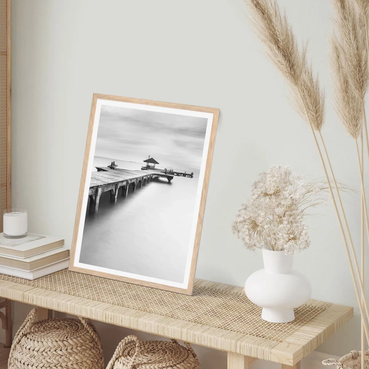 Plakát v rámu světlý dub - Daleko od nás - 61x91 cm