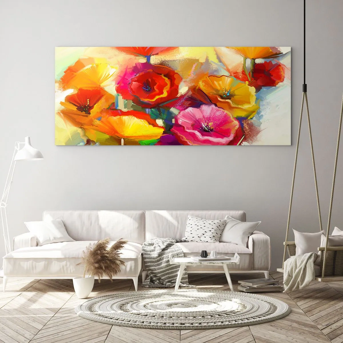 Obraz na skle - Nejenom červené - 100x40 cm