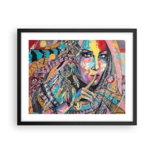 Plakát v černém rámu - Mlč, než pochopíš - 50x40 cm