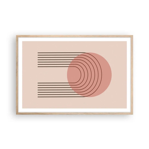 Plakát v rámu světlý dub - Neodolatelná přitažlivost - 91x61 cm