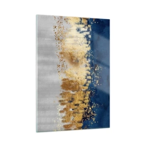 Obraz na skle - Moderní kompozice s jiskrou - 50x70 cm