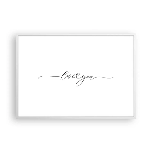 Plakát v bílém rámu - Černé na bílém - 100x70 cm