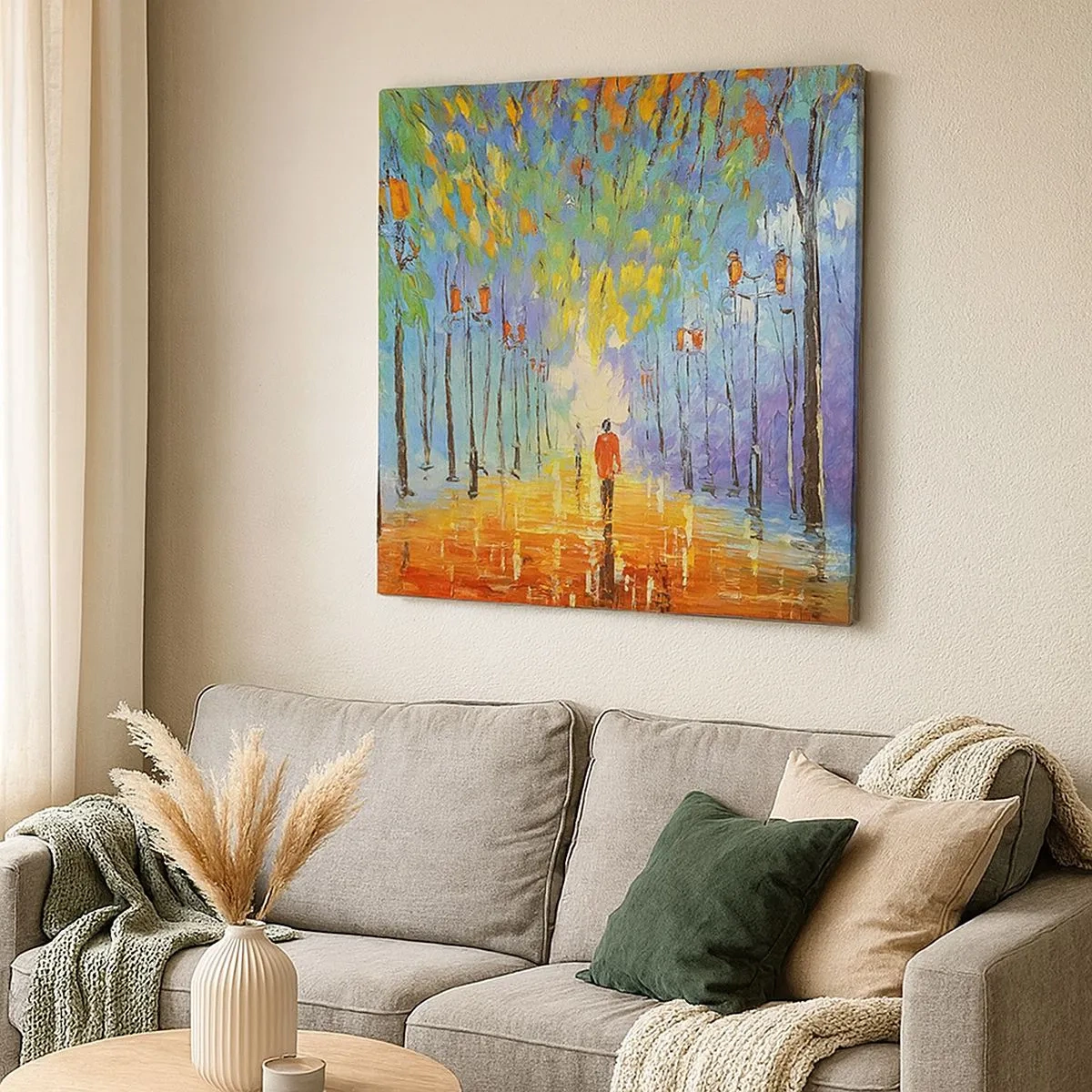 Obraz na plátně - Noční píseň deště - 30x30 cm