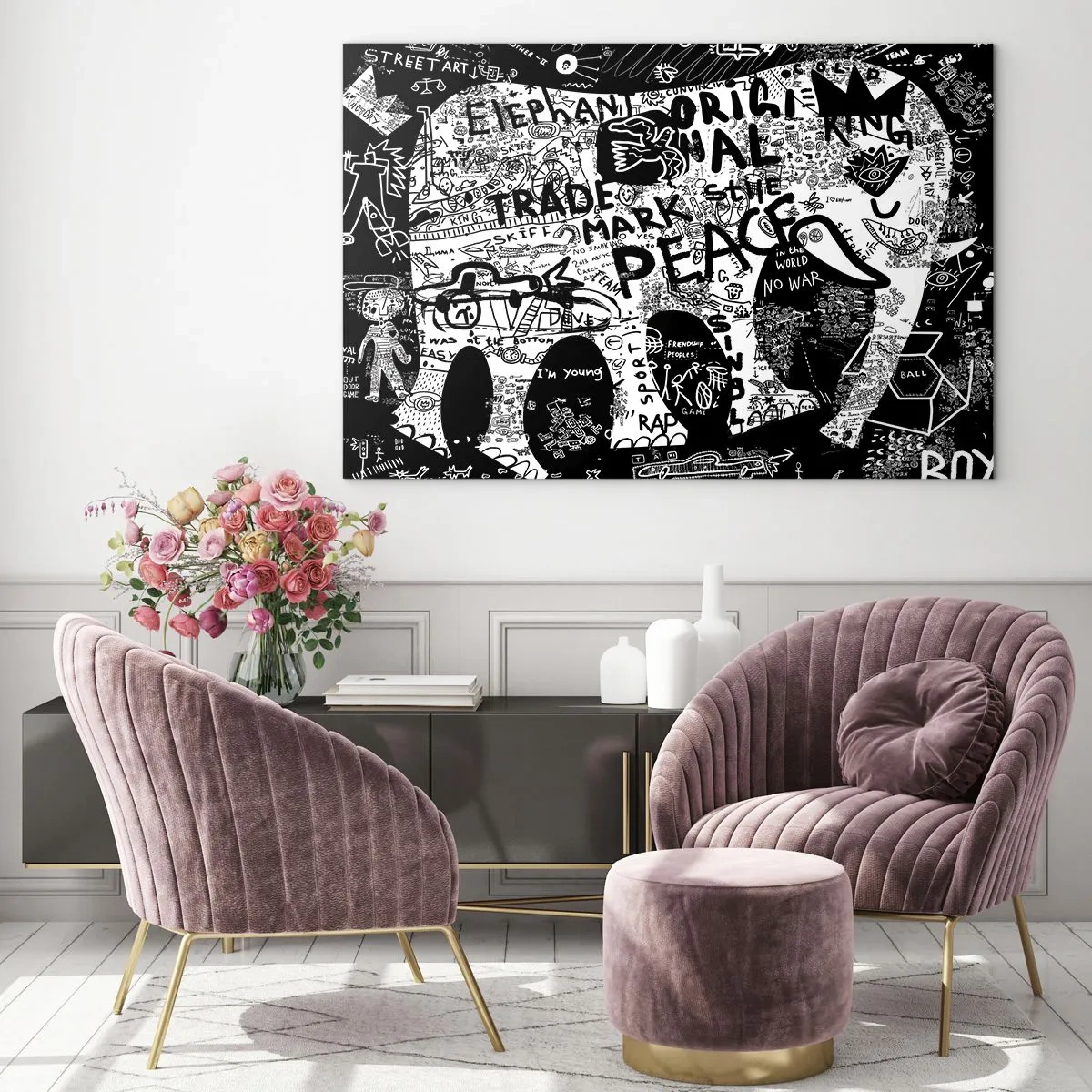 Obraz na skle - Bohatý svět ulice - 120x80 cm